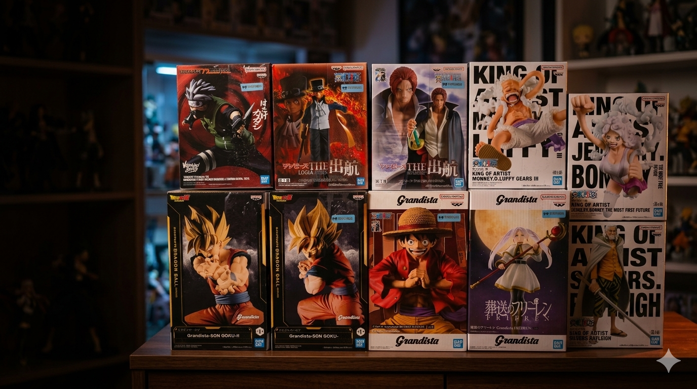 Anime figure collection display